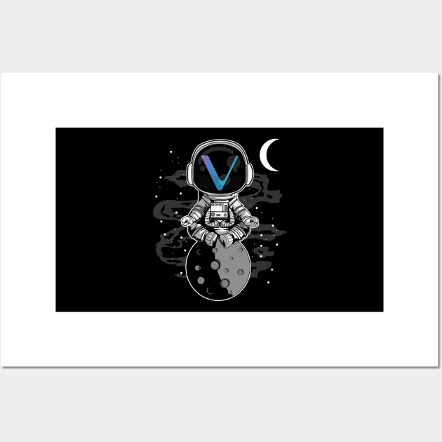 Astronaut Vechain VET Coin To The Moon Crypto Token Cryptocurrency Wallet Birthday Gift For Men Women Kids Wall Art by Thingking About